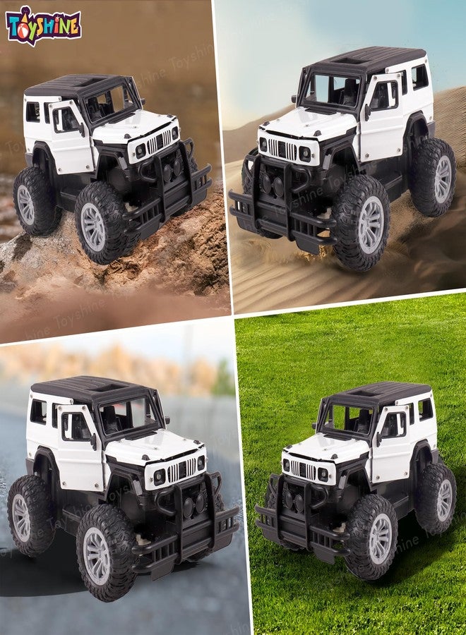 توي شاين سيارة ثار رباعية الدفع من توي شاين، تعمل بجهاز تحكم عن بعد، مزودة بأبواب وغطاء محرك قابلين للفتح، سيارة سباق استعراضية لجميع التضاريس، لون أبيض - Image 5